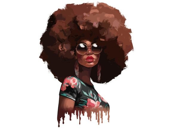 Afro Black Girl Empowerment Graphic Tee: Bold & Beautiful
