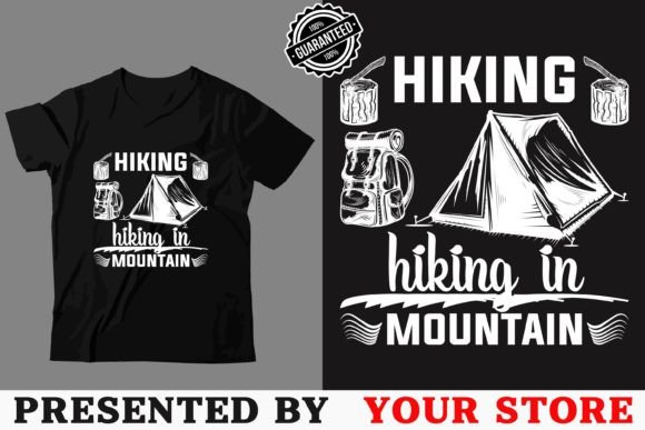 Capturing the Trail: The Hiking T-shirt Design, Graphic Template