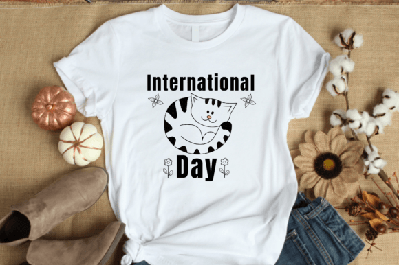 Celebrate Feline Charm with International Cat Day Graphic Design