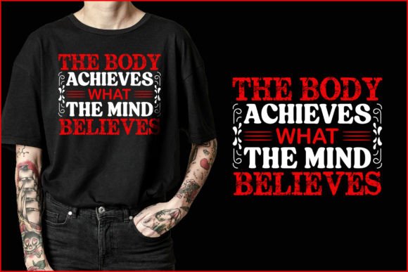 Gym Fitness T-Shirt Design Graphic: Bold Apparel Art