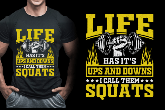 Life Has It's Ups and Downs: A Gym Graphic for Bold Motivation