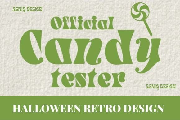 Official Candy Tester Halloween Graphic: A Sweet Design Asset