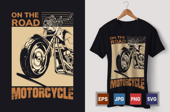 On the Road Motorcycle Graphic Vector: Fuel Your Creative Engine