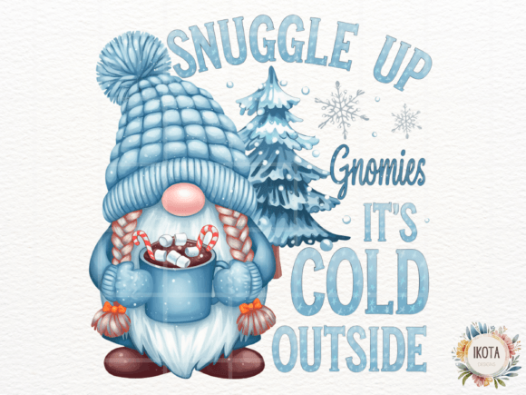 Snuggle Up Gnomes: A Winter Graphic for Cozy Projects