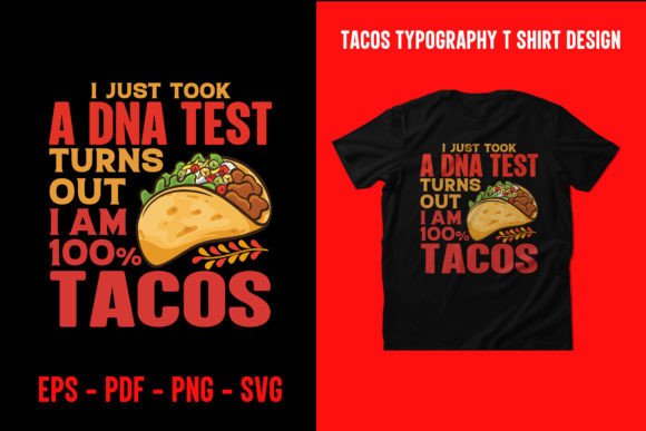 Tacos Graphic T-Shirt Design: Bold Typography for Every Project